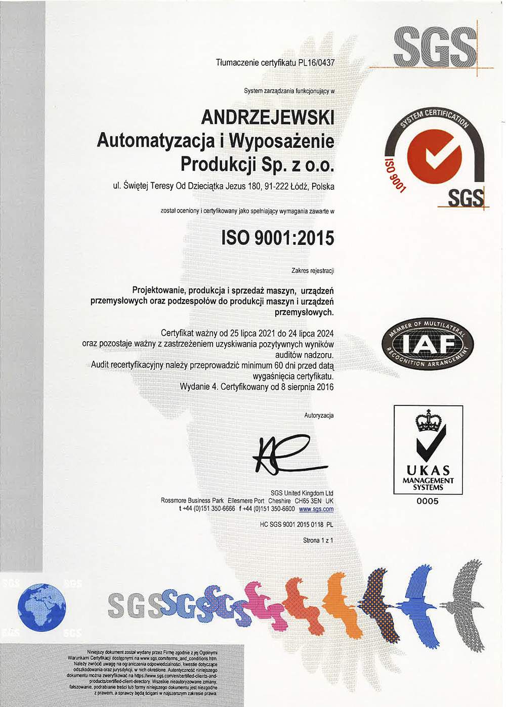 iso certyfikat